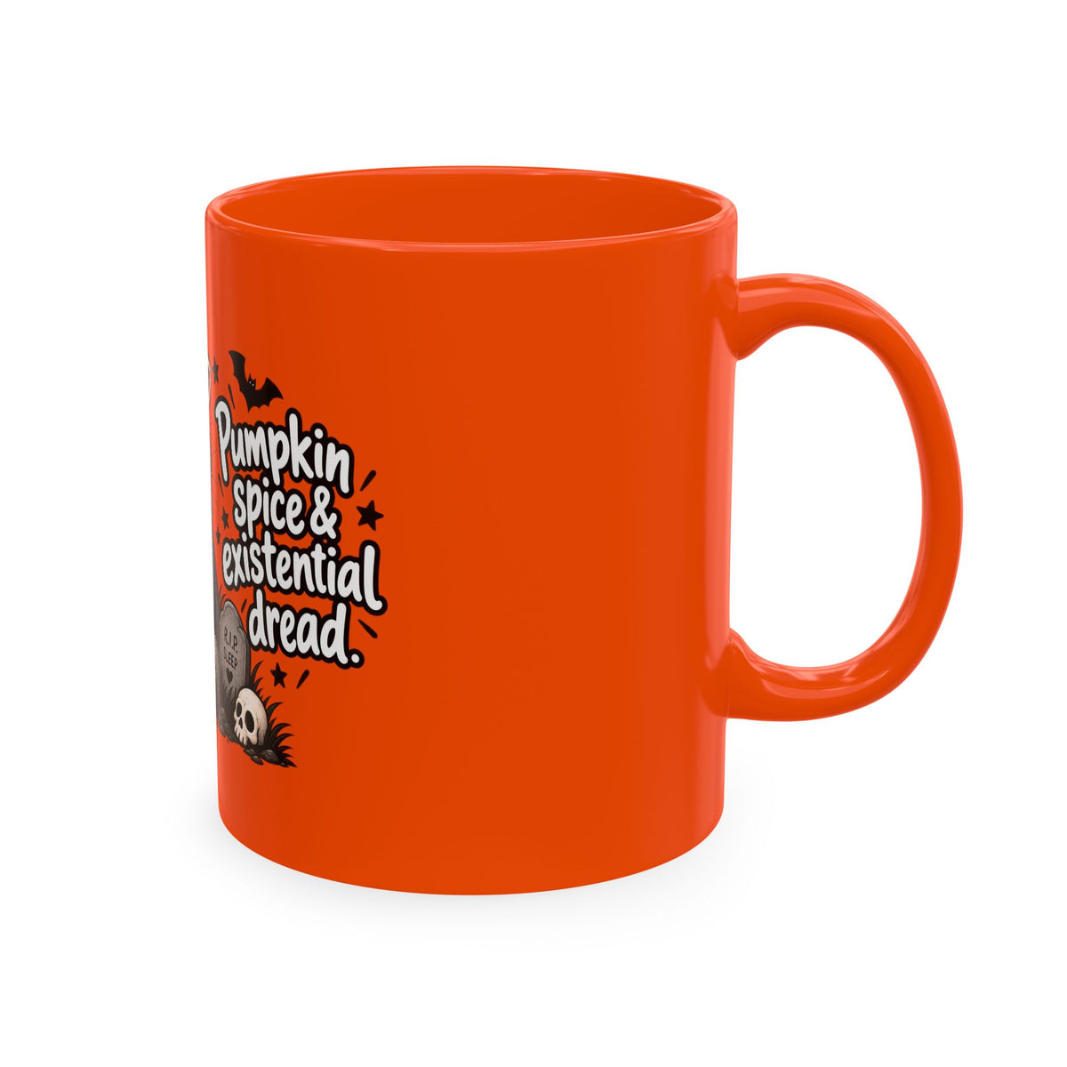 Anxious Possum Halloween Mug — “Pumpkin Spice & Existential Dread”