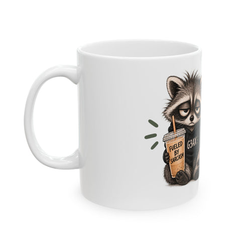 "I Showed Up. I Call That Progress." - Tired Raccoon Mug