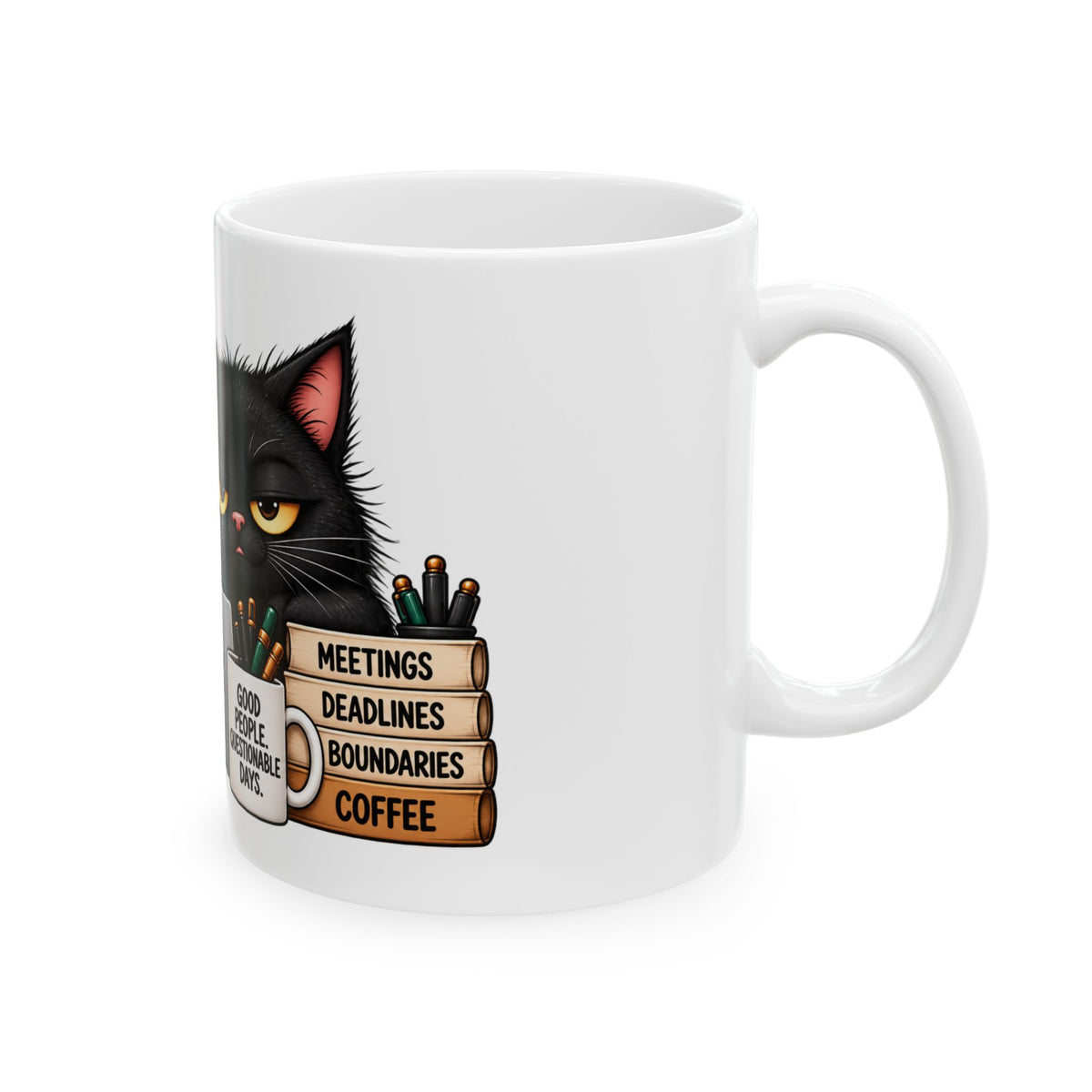 Per My Last Nerve….. Office Cat Mug
