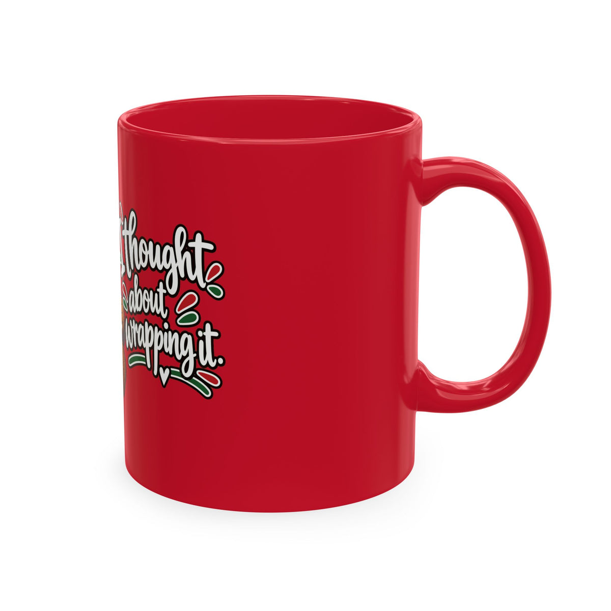 Minimal Sloth Christmas Mug — “I Thought About Wrapping It”