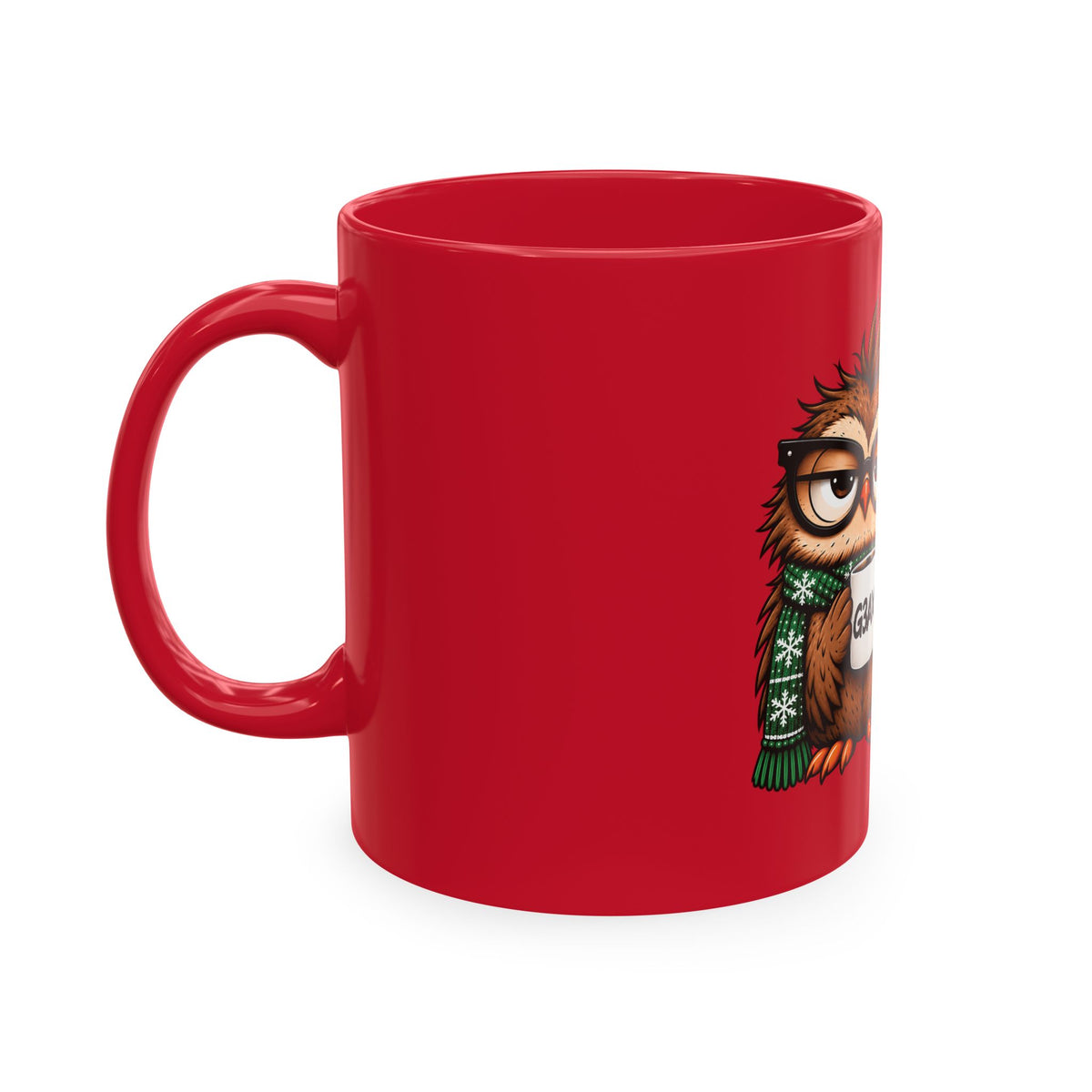 Over-It Owl Christmas Mug — “Already Over the Holidays”