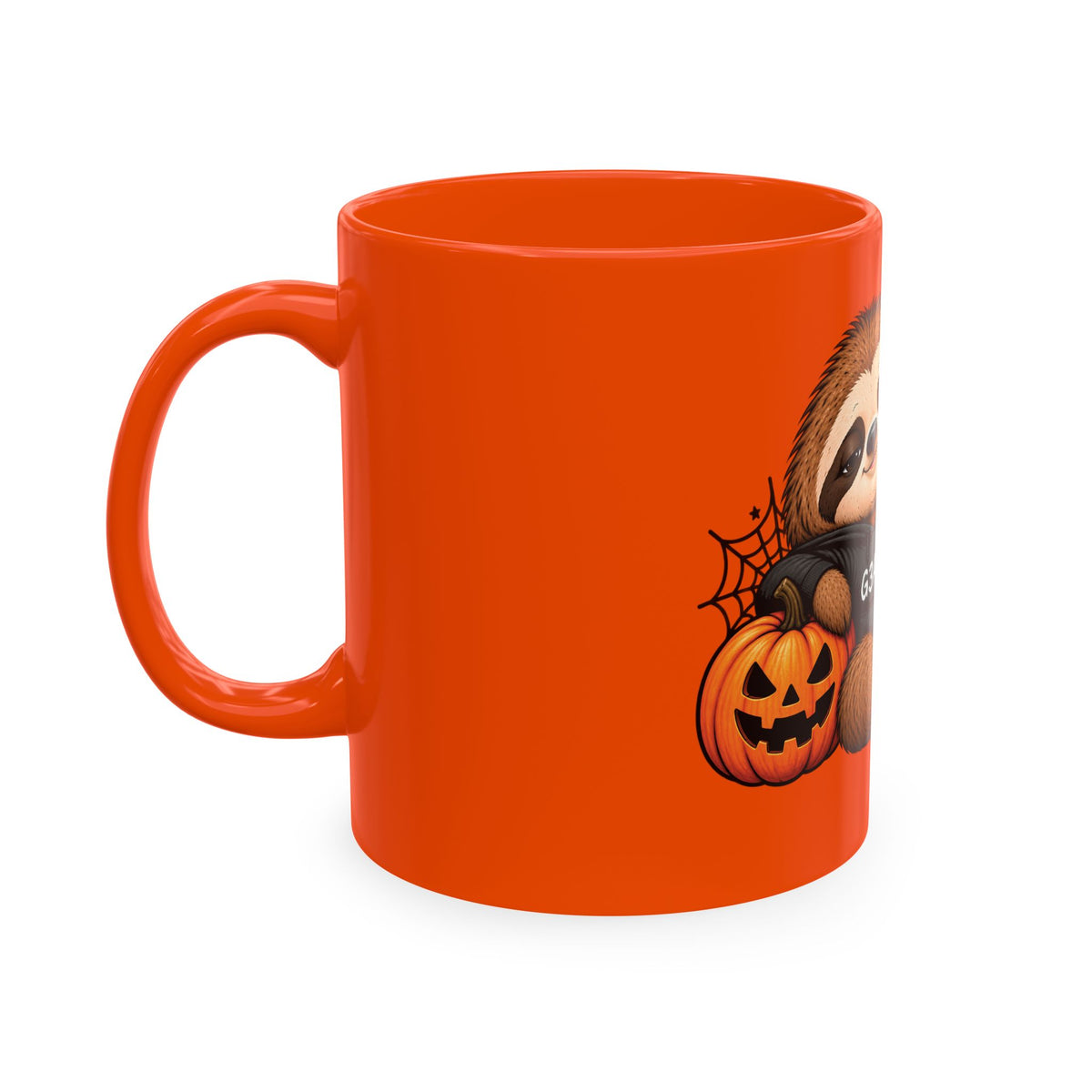Minimal Sloth Halloween Mug — “I Bought a Pumpkin. Does That Count?”