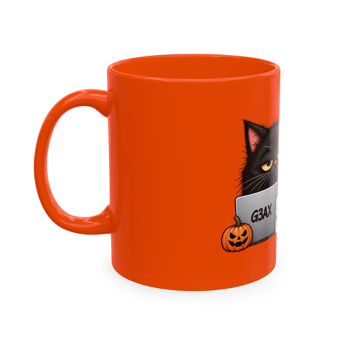 Office Cat Halloween Mug — “Nothing Haunts Me Like a Teams Invite”